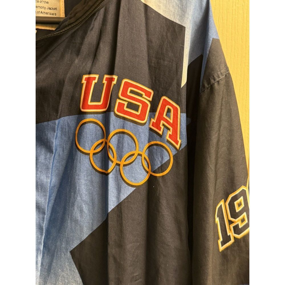 USA 1996 OLYMPIC GAMES ATLANTA ALL OVER PRINT JACKET WINDBREAKER CHAMPION Large - Picture 3 of 9